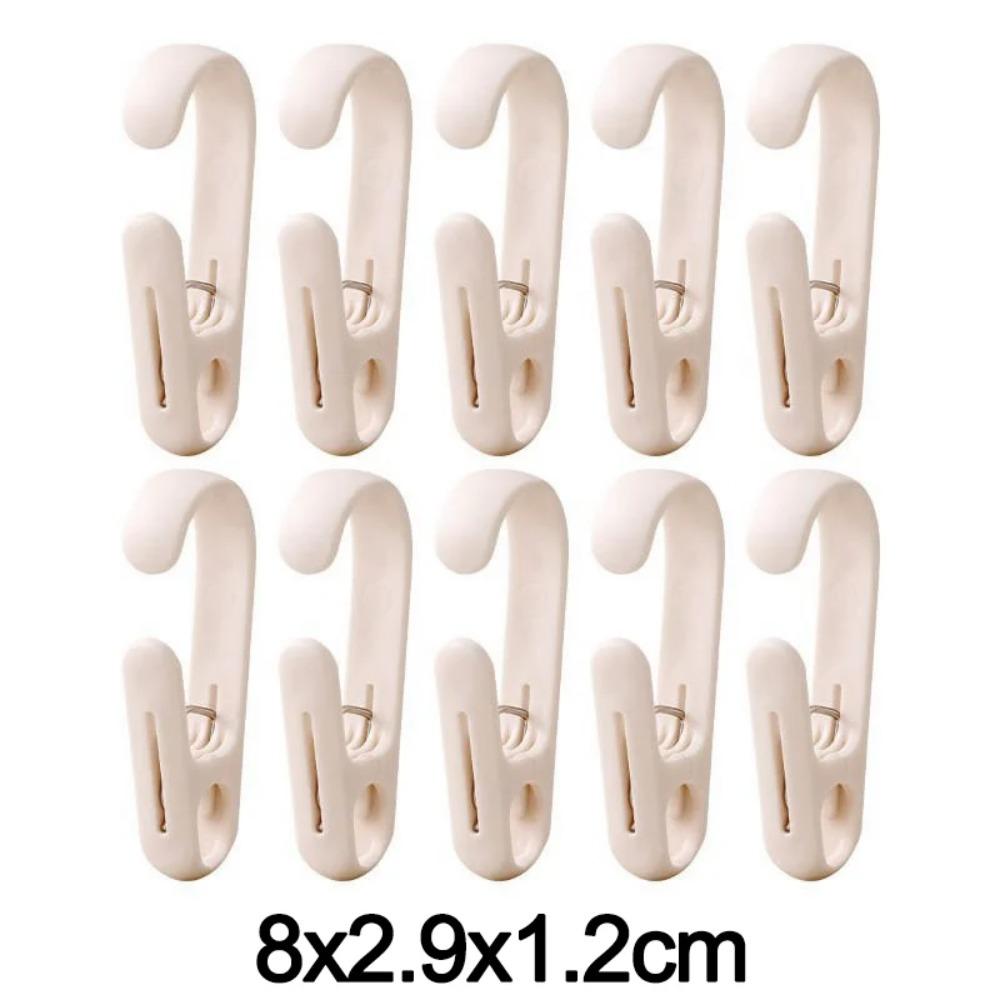 10pcs Multifunctional Laundry Hooks with Clips Hanging Bra Hanger Bathroom Wardrobe 10pcs розовый
