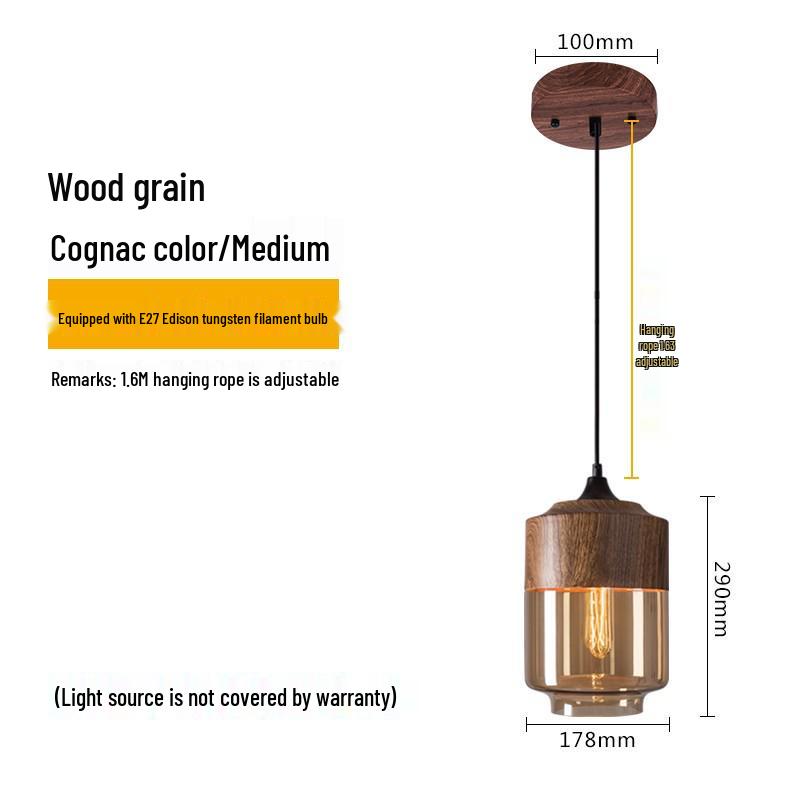 Industrial-Style Glass Ball Pendant Light for Restaurant & Bar