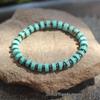 Bracelet Bohème Rétro en Perles Turquoise pour Hommes et Femmes avec Cordon Élastique