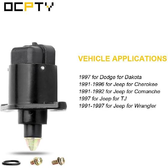 OCPTY 2H1092 217208 17119281 Idle Air Control Valve Fit 1997 for Dodge Dakota | 1991-1996 for Jeep Cherokee | 1991-1992 for Jeep Comanche | 1997 for