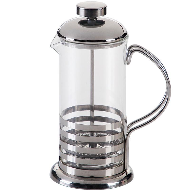 Glass French Press Coffee & Tea Maker with Built-in Frother