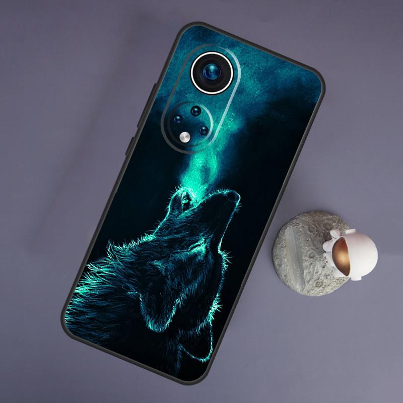 Sternentier Wolf für Huawei Honor Magic 5 Lite 70 50 X8 X9 eine P20 P30 P40 P50 P60 Pro P Smart Nova 9 5T Fall