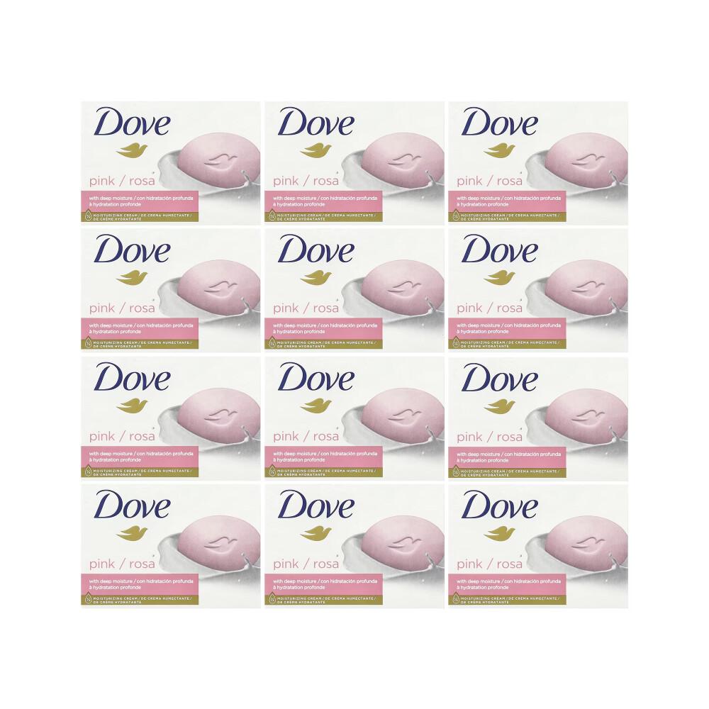Dove Deep Moisture Beauty Bar Soap, Pink, 106g (3.75oz) - 12 Bars 106g - 12 ea