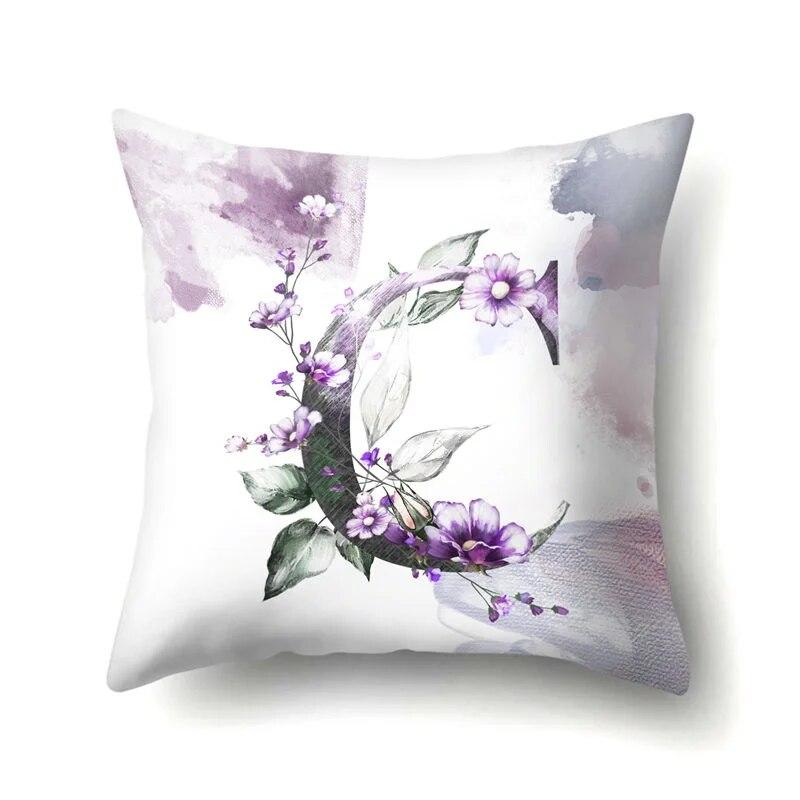 Home Bedroom Sofa Car Decorative Pillowcase Floral Letter  Plant Tree  Cushion Cover