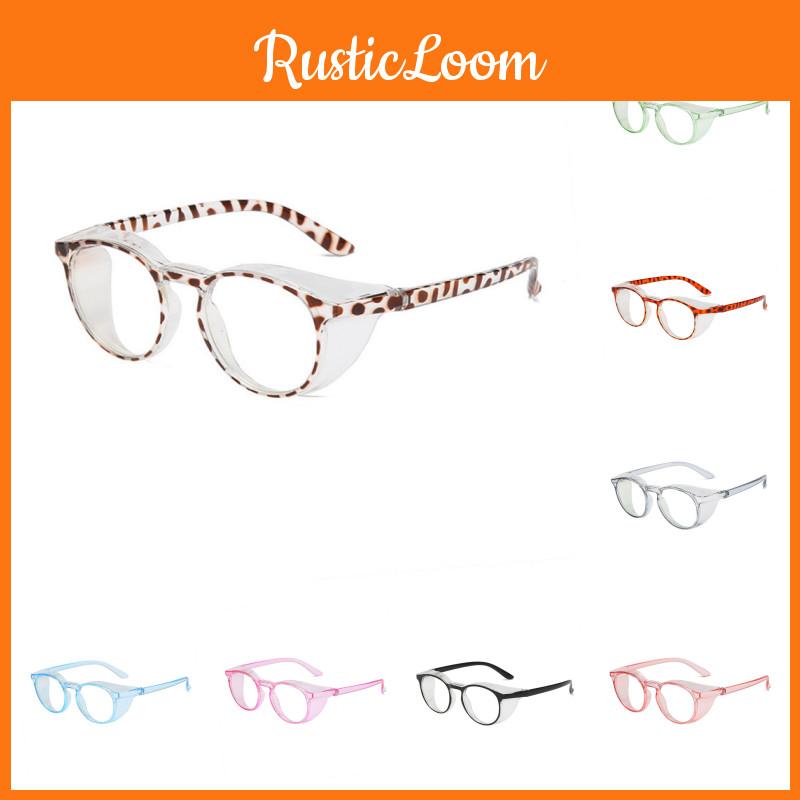 Retro Circular Anti-blue Light Eyeglasses Wind And Sandproof Pc Frame Clear Lenses Unisex Sunnies