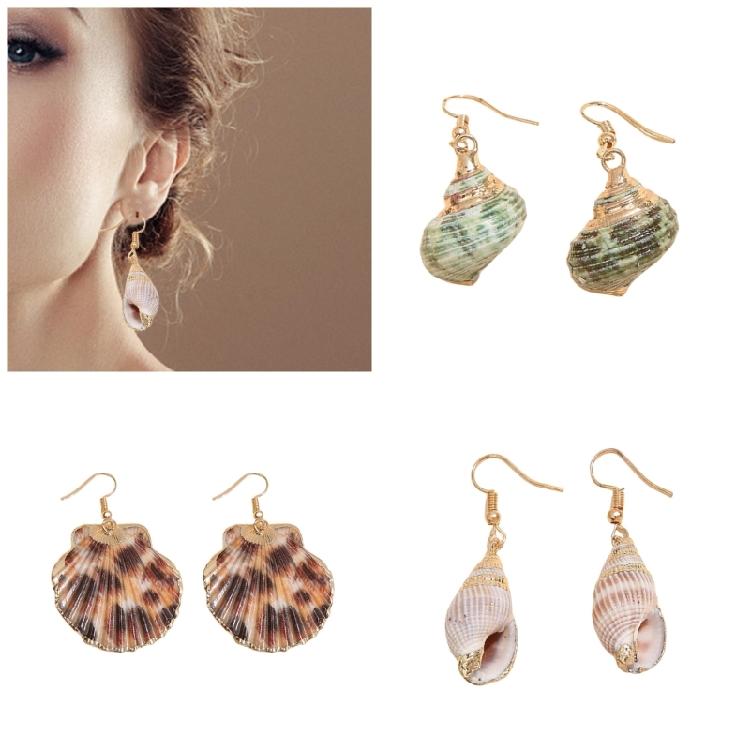 Oceanic Charm Conch Shell Earrings Dangle Earrings Sea Earrings Casual Ear Jewelry for Her In Casual or Formal Setting