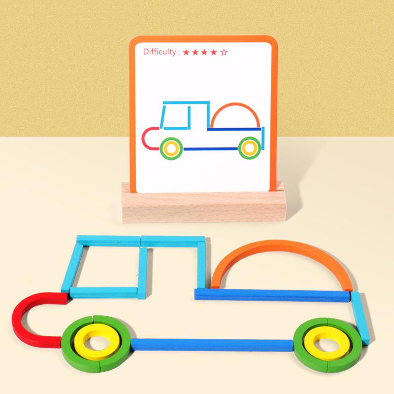 Creative Colorful Circle Puzzle Blocks: Interactive Early Education Toy for Parent-Child Play