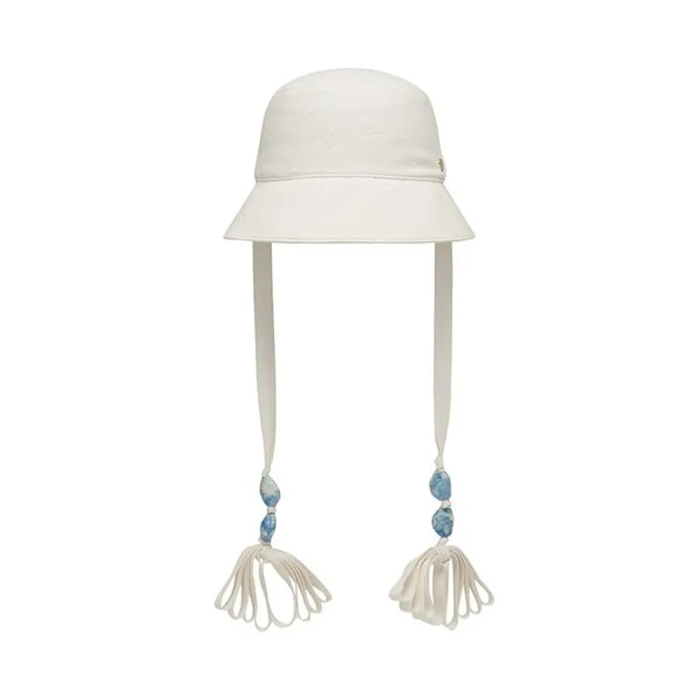 Helen Kaminski HAT51835 WH Vivant White Bucket Hat HAT51835 WH