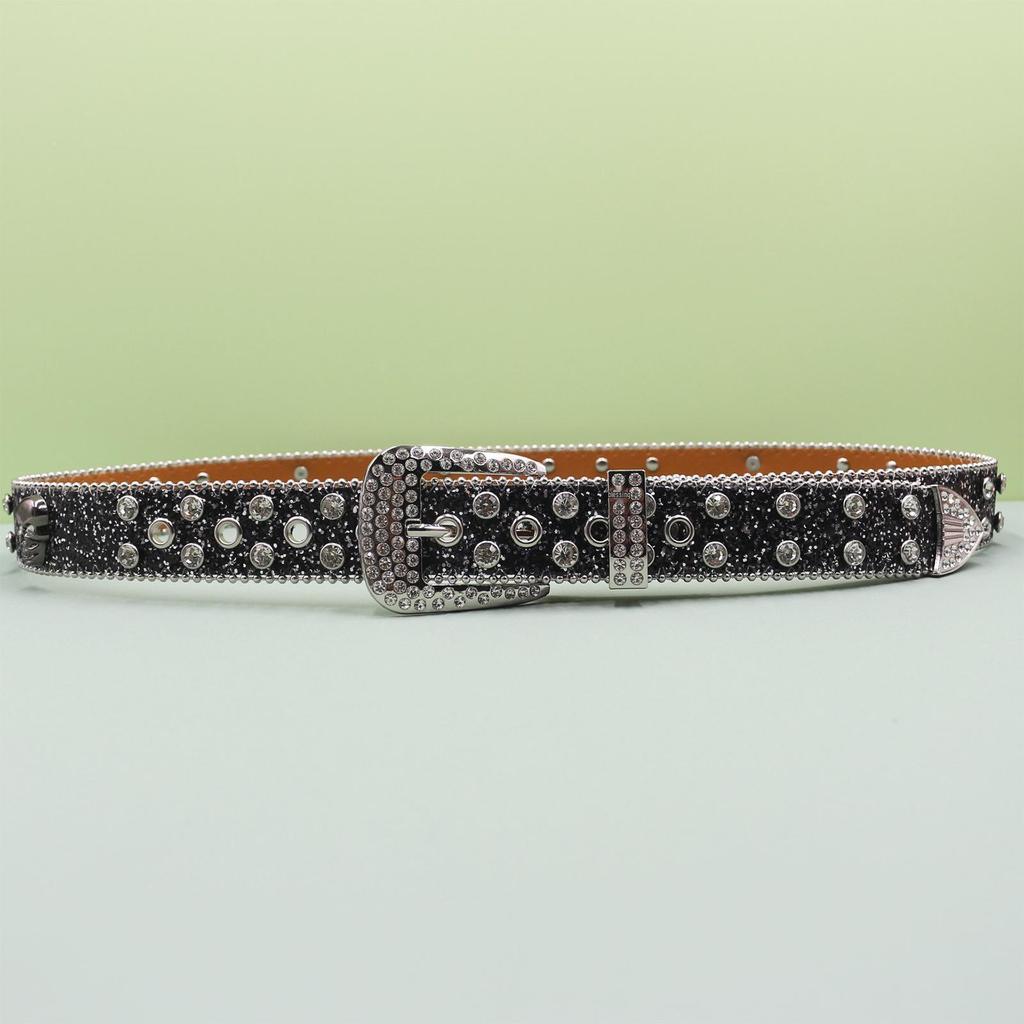 Punk Style Men's & Unisex Denim Belt - Trendy High-End Leather European American Style