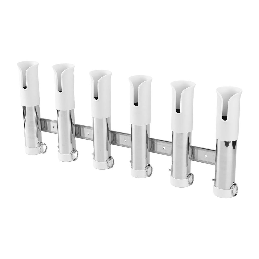 6 Tubes Fishing Rod Holder Stainless Steel Fishing Pole Rack for Boats Trucks Kayak Boxes