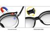 Clip-on Glasses Set: Includes 5 Polarized Lenses, Compatible with Myopia TR90 Retro Magnetic Sunglasses