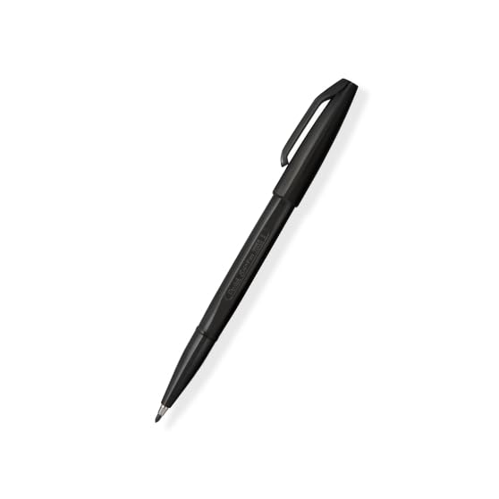 Of 2 of Each of 3 and Pentel Sign X2 Original Logo Sticker Included [Set 6, Colors Black, Red, Blue] Pen, Water-based Pen, XS520-AD X2, XS520-BD X2,