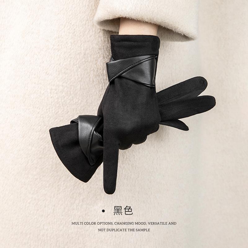 Gloves Women s Season 2025 Fleece Warm Gloves Cold-proof Driving Windproof Gloves