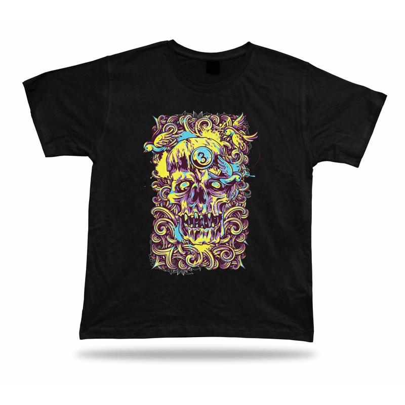 Skeleton Skull Monster Birds stylish tshirt design special birthday apparel tee