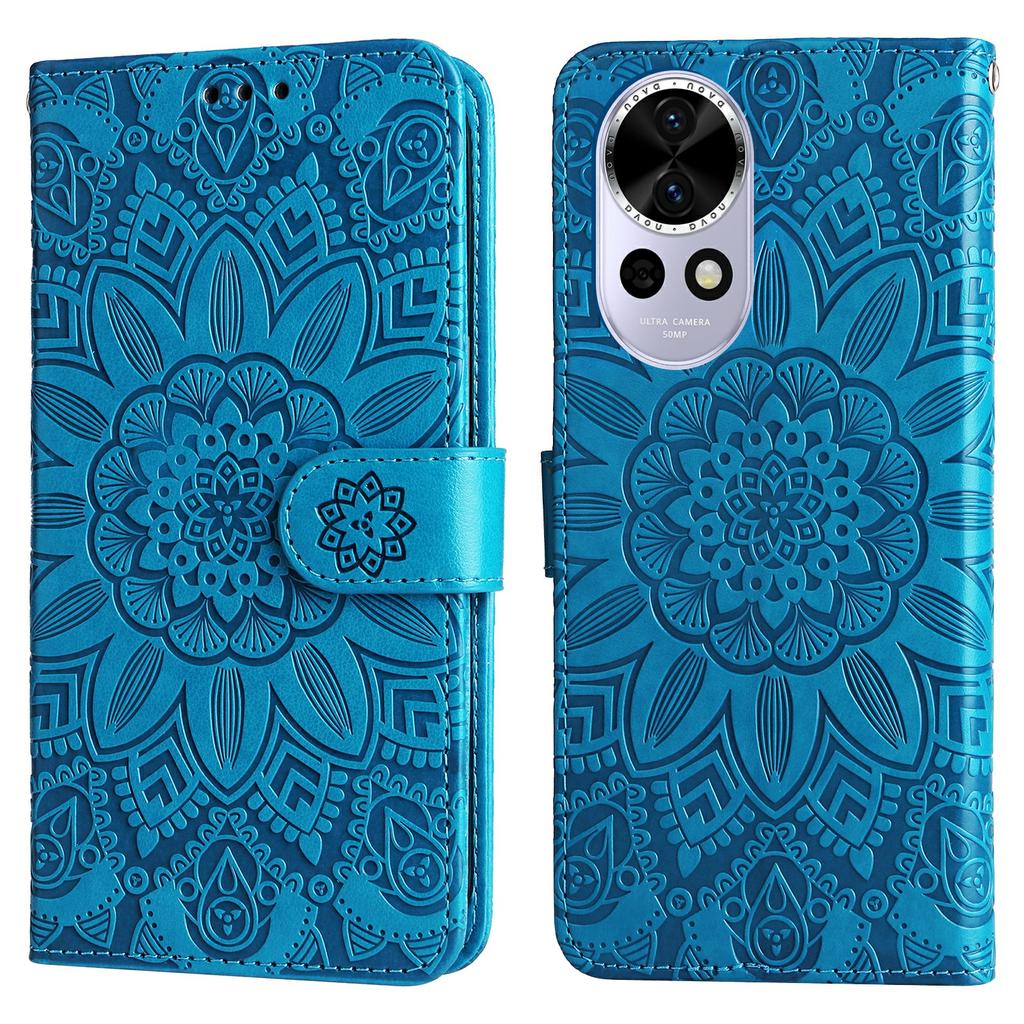 For Huawei nova 13 5G/nova 12 5G Case Sunflower Imprint Leather Wallet Phone Cover