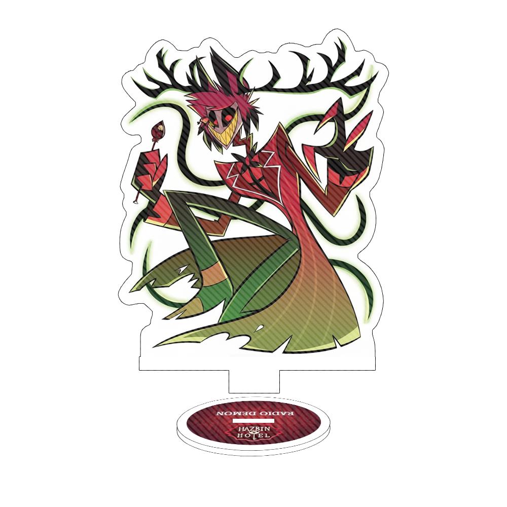 Anime Peripherals 15CM Acrylic Stand Velvet Alastor Vox Valentino Lucifer Adam The Exorcist Desktop Ornament Festival Gift