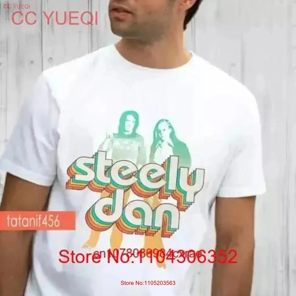 Steely Dan White T Shirt J37695 Vintage Versatile Graphic Fashion Breathable Slightly Casual Stretched Streetwear