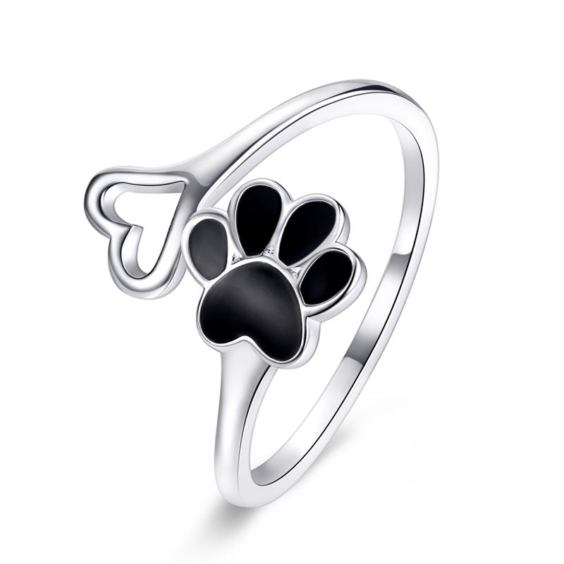 WOSTU Adjustable Rings Real 925 Silver Stackable Engagement Zircon Open Size Rings For Women Female Original Jewelry