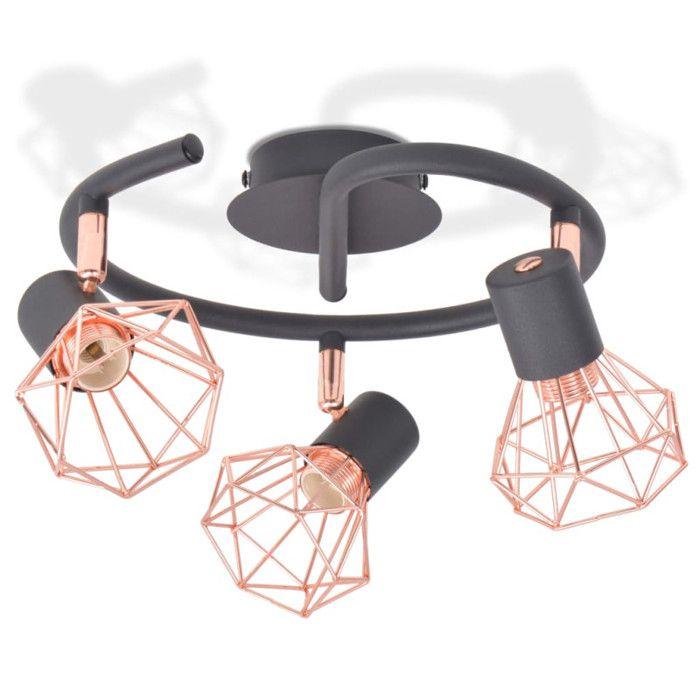 VidaXL Ceiling Light with 3 LED Filament Bulbs 12 W 244395