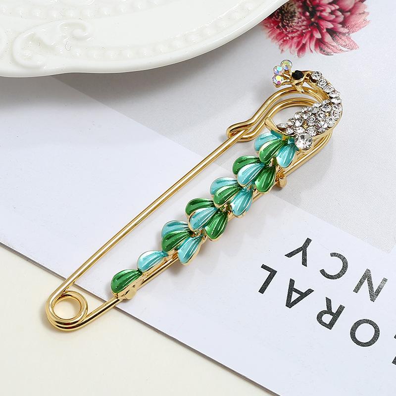Oil silk scarf buckle brooch women's fixed clothes cardigan pin tulip flower temperament versatile accessories