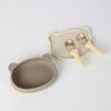 Blue Mama Modooi Infant Bear Plate + Lid Set, Beige, 1 Set, Popular Korean Parenting Items