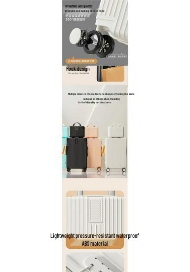 Leather Spinner Suitcase with Pull Handle, Large Capacity, Combination Lock - Perfect for Women, Men, and Students.