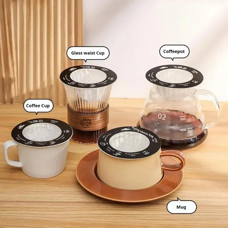 UFO Disposable Coffee Filters,for Drip Coffee,Portable Pour Over Coffee Filter,Perfect for Camping,Home,Office,Travel (canned)