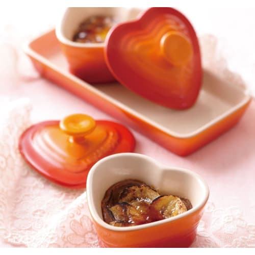 Le Creuset Petit Ramequin D'Amour Set, Cherry Red, 910223-00-06 [Official Japanese Product]