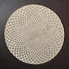 Eco-friendly round Japanese minimalist wind fringed placemat table mat coaster natural color jute modern minimalist