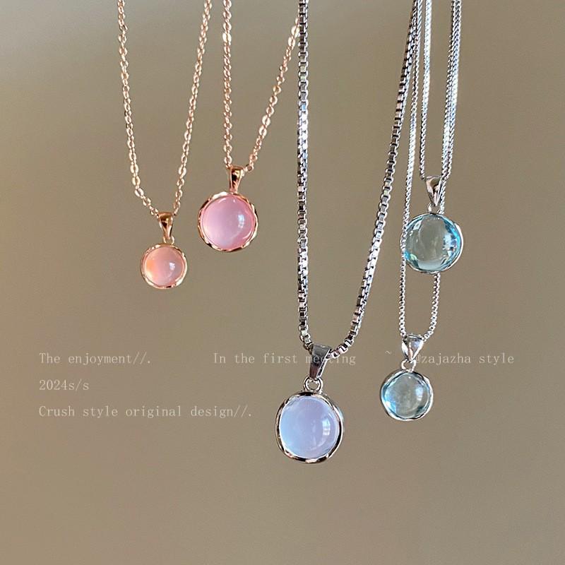 2025 Exquisite Women's Cat's Eye Pendant Necklace - Light Luxury Clavicle Chain