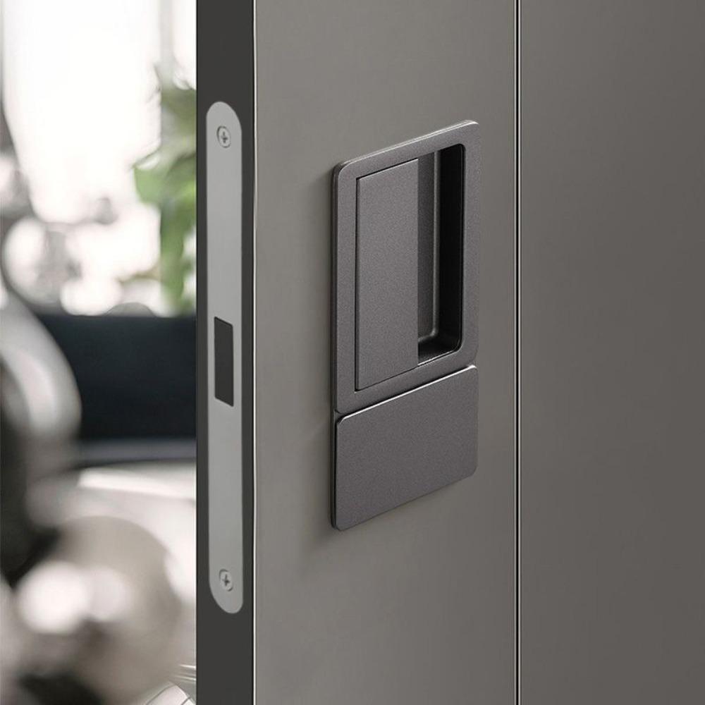 Design Senza Maniglia Serratura Magnetica per Porte Finitura Nera Maniglia a Incasso Porte Interne