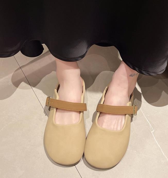 

Модные закрытые тапочки женские 2024 корейский стиль модные женские тапочки с круглым носком элегантные летние повседневные тапочки с бантом 35