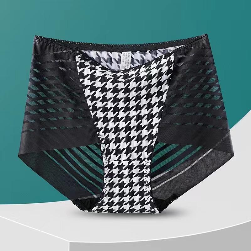Sexy Lace Panties Women's Underpants Large Size Leopard Pattern High Waist Briefs Breathable Lift Buttocks Female Underwear
