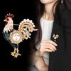 Trendy Alloy Rooster Brooch Pin For Chinese Zodiacs Enthusiasts Perfect For Festival Outfits And Casual Looks