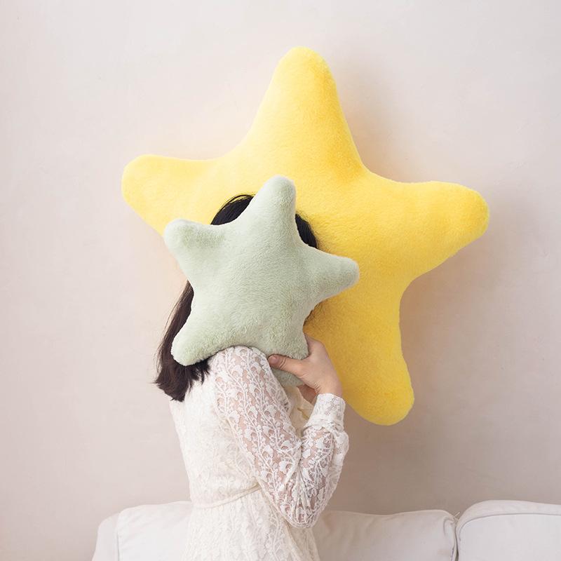 Nordic Star Pendant Plush Cushion - Girlish Heart Nap Pillow for Office and Sofa Decor