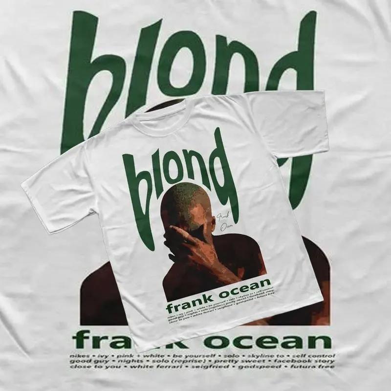 

Hot Selling New Rapper Retro Pattern Tshirt Mens Hiphop Ocean Album Clothing Tshirt Y2k Unisex Shirt Fashion Large Tshirt M
