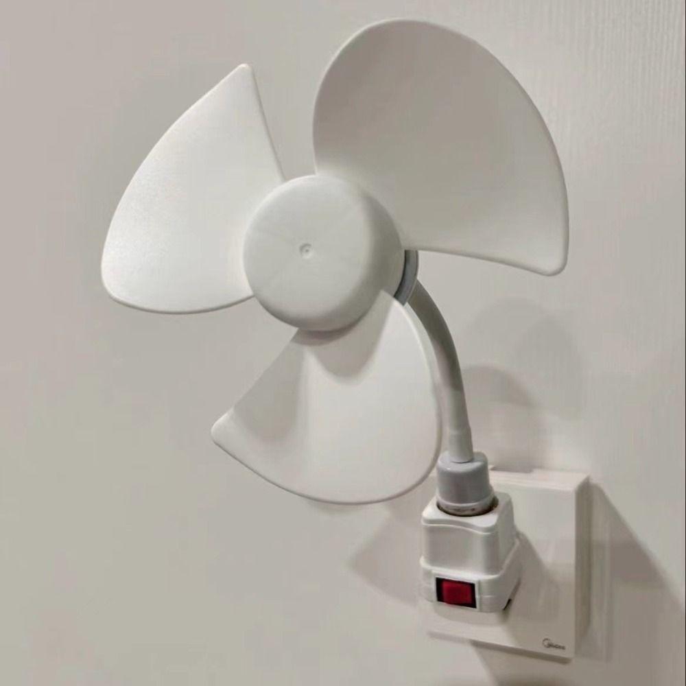 White Socket Small Fan Cooling Tools Small Fan Plug and Play Portable Mini Fan  Home