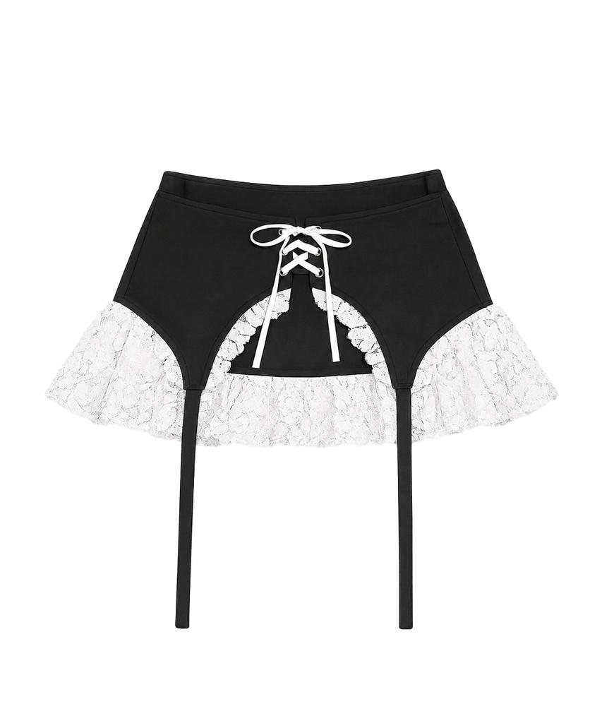 Deulailojeu Cosette Lace Skirt (Black)