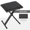 Foldable Keyboard Stool Padded Seat X Frame Chair Adjustable Height Piano Bench Black