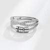 Hip Hop Style Ins Design Double-layer Rotating Beads Relieve Pressure Anxiety Unlimited Adjustable Men's and Women's Ring