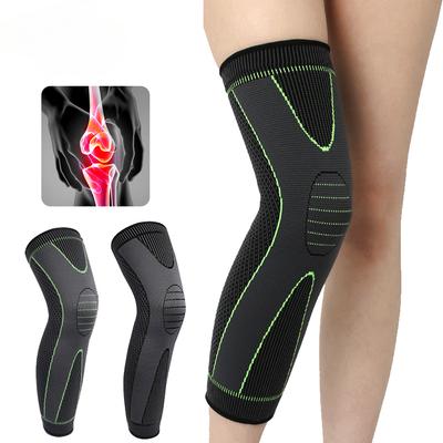 Sport-Knieorthese, warm, lange Kompressions-Knieorthese, für Männer und Frauen, Knieschutz für Gewichthebeübungen