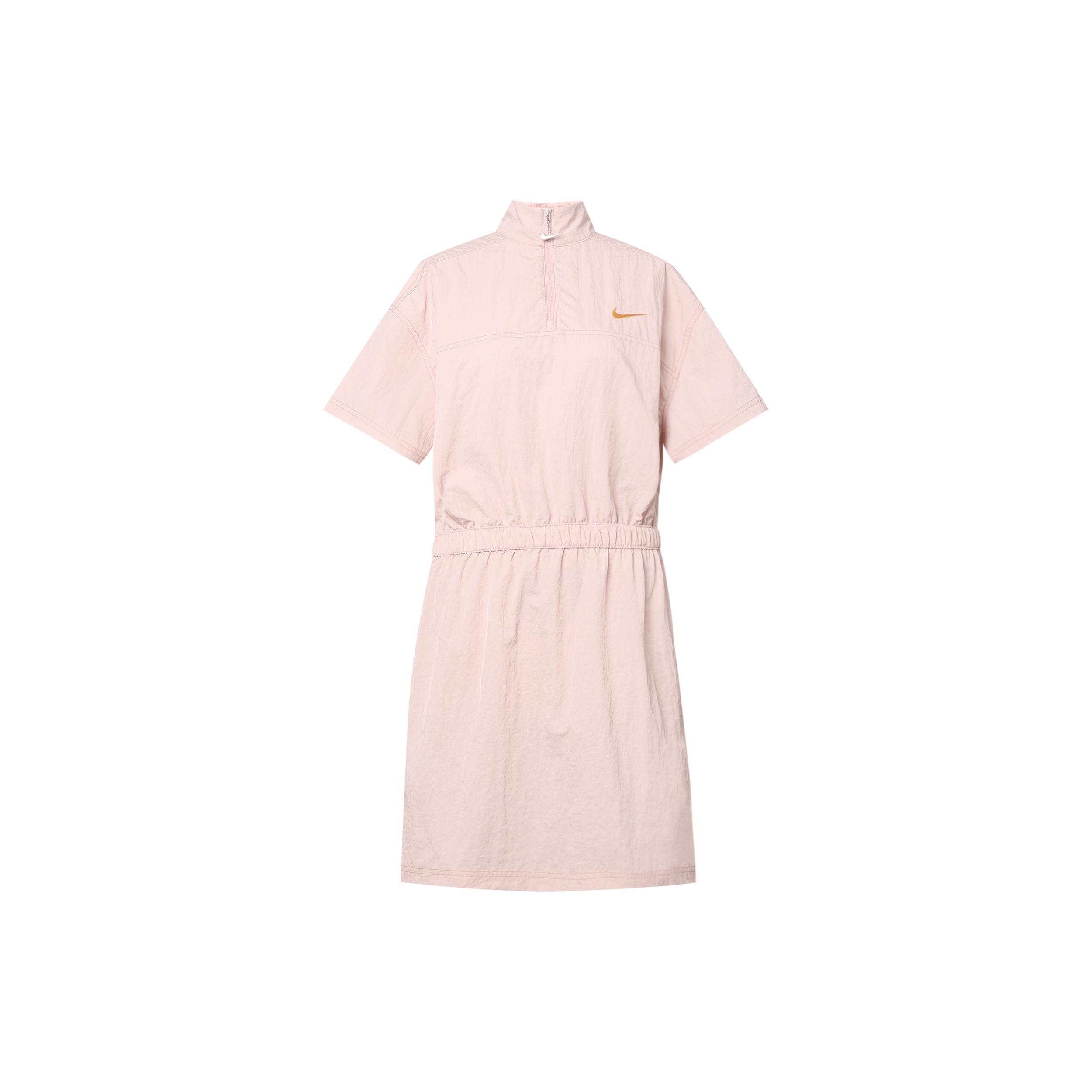 (WMNS) AS W Nike Sportswear SWSH WVN SS DRESS PINK OXFORD Women s DM6198-601 XL