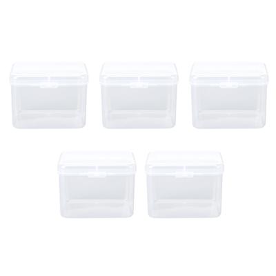 5PCS Sponge Transparent Storage Box Multipurpose Portable Clear Small Plastic Container