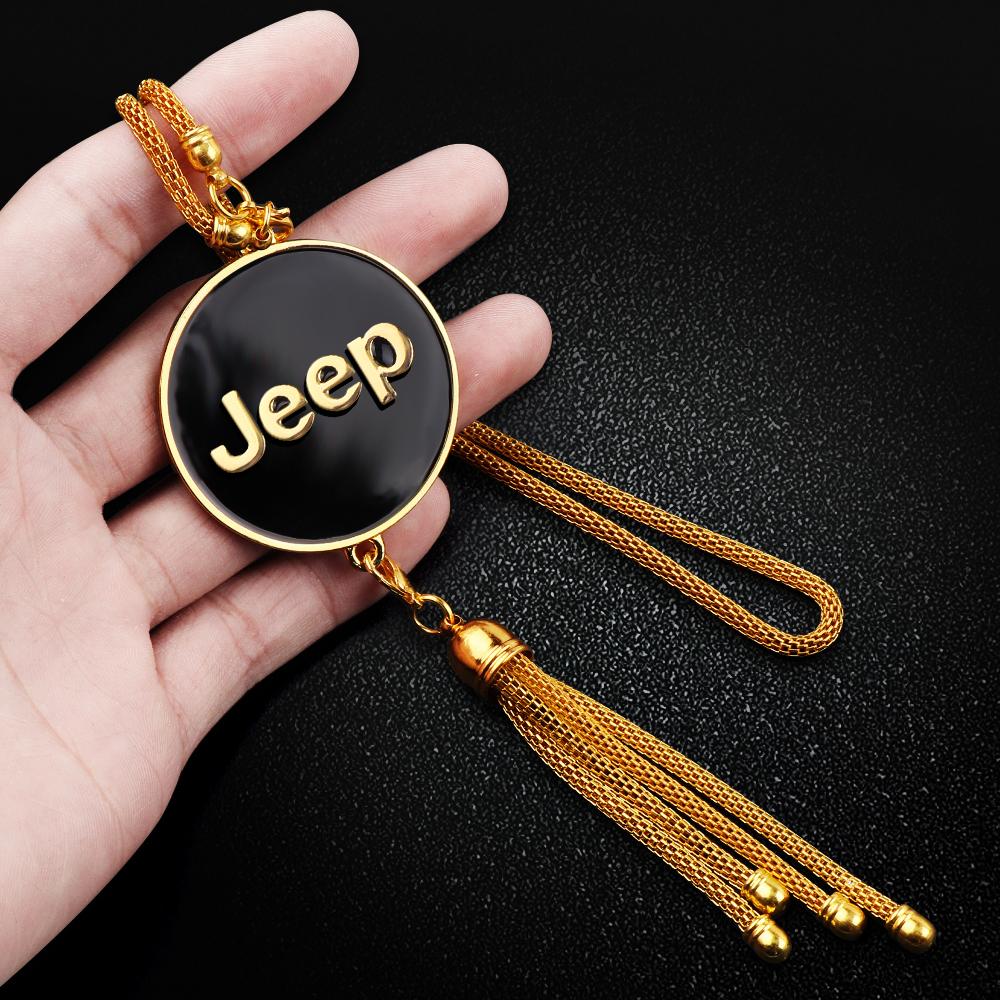 Car Pendants Auto Emblem Interior Rearview Mirror Ornaments Accessories For Jeep Renegade Compass Grand cherokee wk2 Wrangler JK AKL1