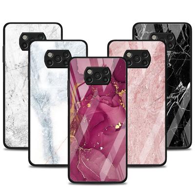 Luxus Marmormuster Glas Hülle Für Xiaomi Poco X3 NFC 11 Lite 11T F3 M3 Für Redmi Note 11 10 9 8 Pro 10S 9S 9A 9C Handyhülle