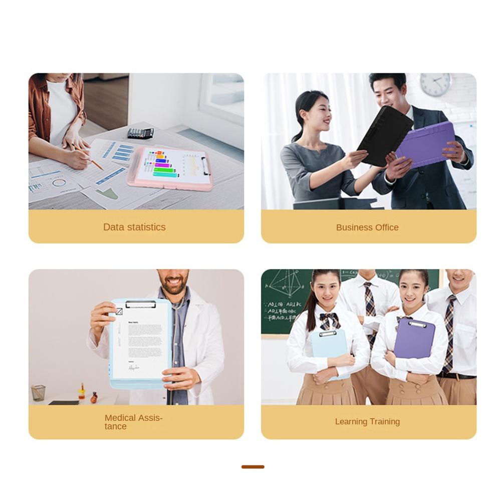With Pen Holder File Clipboard Box A4 Plastic Documents Holder A4 Binder Writing Board  Contractors