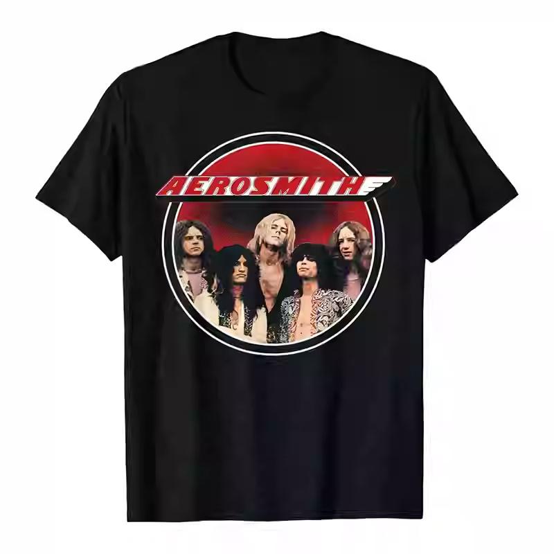 Smith Space Flight Band - Aerosmith - American Hard Rock Band - Straightforward Loose Men's and Women's Short-Sleeved T-Shirt