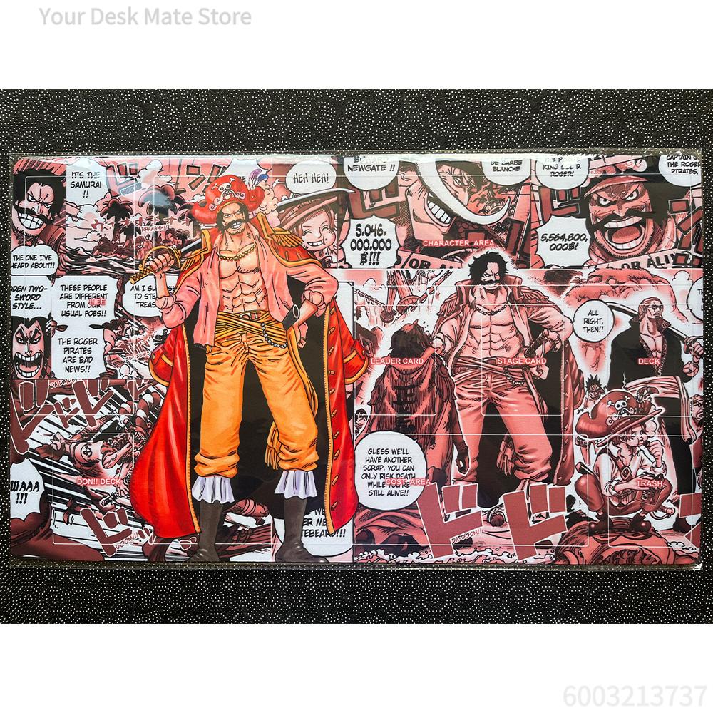OPCG One Piece Playmat Luffy Law Zoro Ace Perona Trading Card Game Mat Dedicated Card Play Against Table Mat