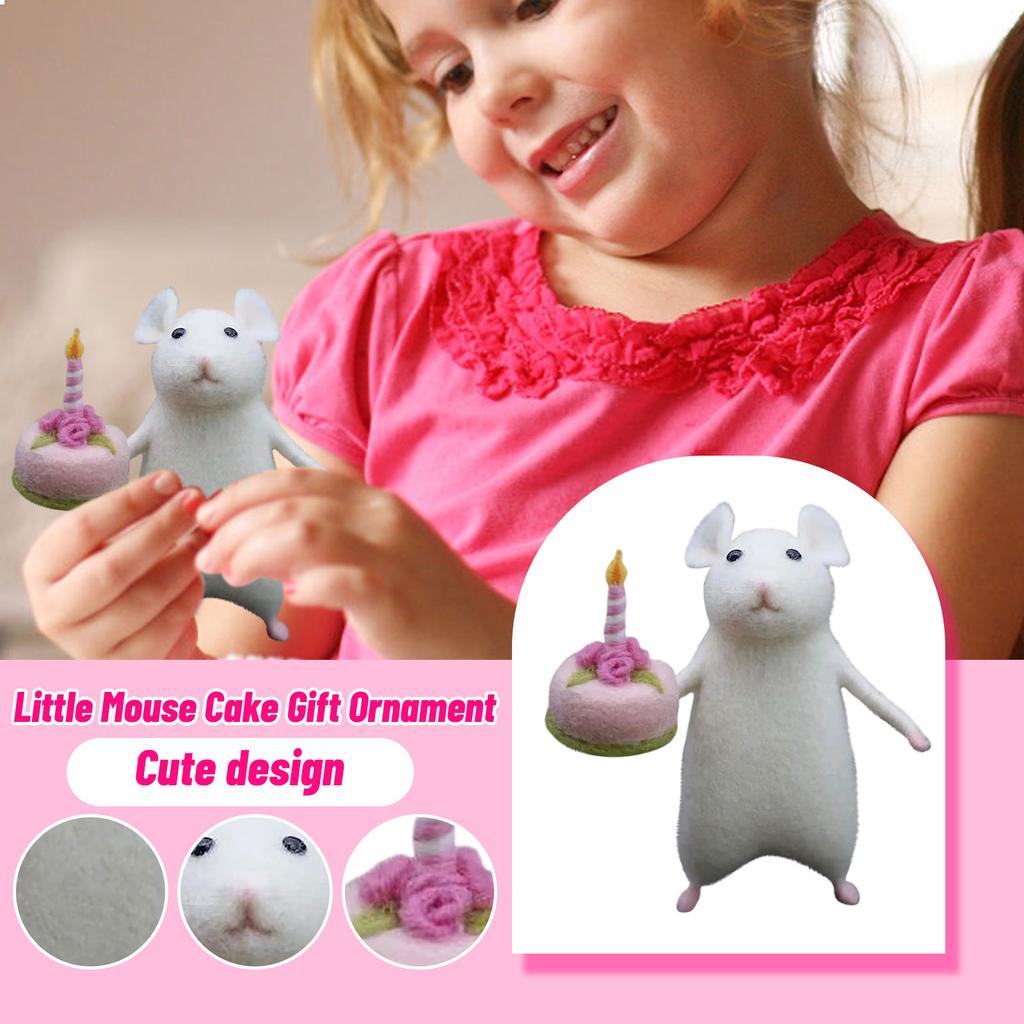 Mice Ornaments, Winter Xmas Wool Mouse Hanging Decor, Animal Crafts Cute Tree Wreath Decor For Home Party Supplies