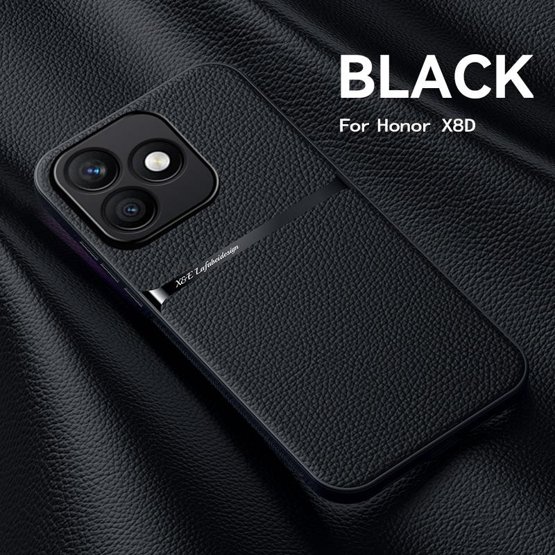 

EUCAGR Роскошный чехол-книжка из ПУ-кожи для Honor X8D Магнитный чехол-бампер для Honor X8D Задняя крышка Honor X8D чёрный